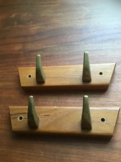 Discount Handdukshängare Hafa Combino serie 15,5x3,5 ädelträ och mässing knoppar Kroge, Håndtag & Beslag