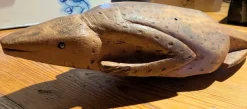 Tradera Handsnidad träfigur, Groda?- unik design> Samlerfigurer
