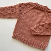 Tradera Handstickad barntröja med mönsterstickade ärmar, storlek ca. 2 år| Baby, Børn & Leg