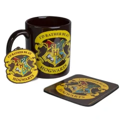 Tradera HARRY POTTER RATHER BE AT HOGWARTS MUGG, UNDERLÄGG & NYCKELRING GÅVOSET Merch| Filmmerchandise