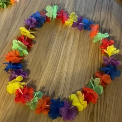 Tradera Hawaikrans - Färgglad blomsterkrans> Udklædningstøj