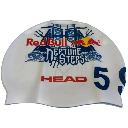 Tradera Head Badmössa Red Bull Neptune Steps Vit Oanvänd> Svømning