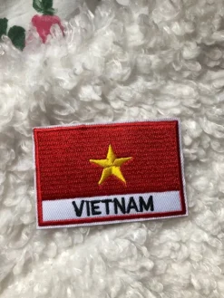 Store Helt Nytt Tygmärke ”Vietnam Stofmærker & Pins