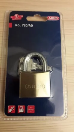 Hot Hänglås./Abus 75/40 Brass Padlock With 2 Dimple keys Låse & Alarmer