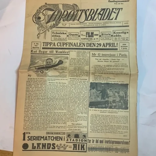 Tradera Idrottsbladet från april 1933> Sportsmemorabilia