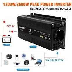 Tradera Inverter 12VDC till 230VAC 1,3kW / 2,6kW peak| Autocampere & Campingvogne