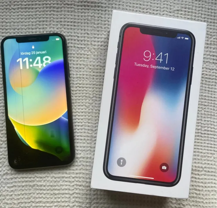 Tradera iPhone X 256GB> Mobiltelefoner