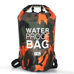 Tradera IPX6 water proof Backpack 15L Orange Camouflage> Vandsport