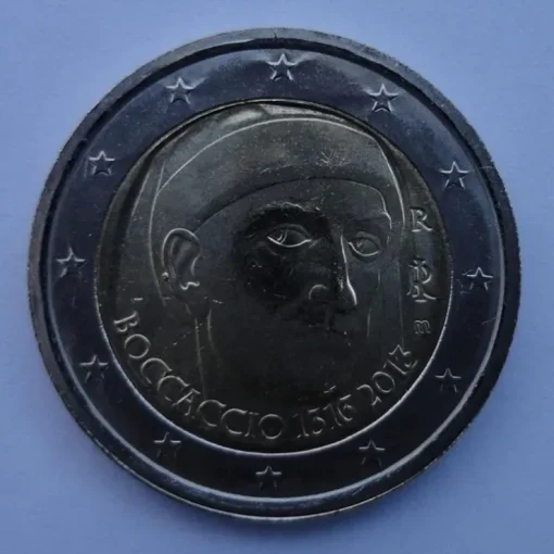 Tradera Italien 2 euro 2013 Boccaccio| Euromønter Og Sedler