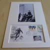 Tradera Iwo Jima WWII U.S. Marine Corps fotografi & förstadagsbrev passepartout A4| Nordamerika