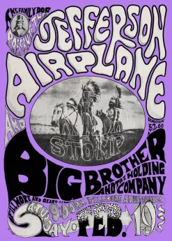 Tradera JEFFERSON AIRPLANE FILLMORE SAN FRANSISCO 1966 PHOTO POSTER| Musikplakater