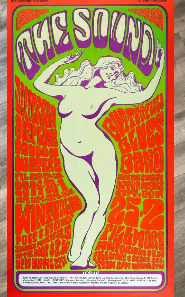 Tradera JEFFERSON AIRPLANE THE SOUND WINTERLAND 1966 PHOTO POSTER| Musikplakater