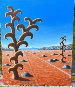 Tradera J-O MAGNUSSON KONSTVERK 1991 SALVADOR DALI SURREALISM OLJA MUNKFORS LARS LERIN| Malerier