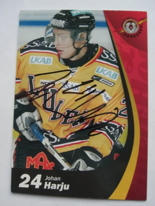 Tradera JOHAN HARJU. LULEÅ HOCKEY. AUTOGRAF.| Autografer