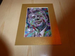 Tradera John F. Kennedy JFK Pop Art fotografi med passepartout| Fotokunst