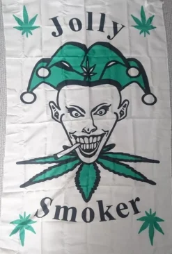 Tradera Jolly Smoker flagga väggprydnad 80 x 125cm> Flag