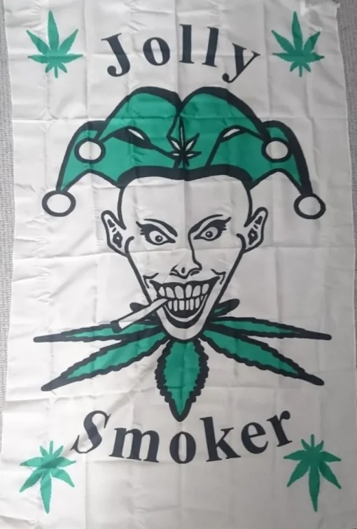 Tradera Jolly Smoker flagga väggprydnad 80 x 125cm> Flag