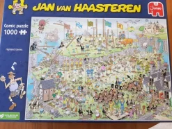 Tradera Jumbo Comic Puzzle 1000 Bitar Pussel Jan van Haasteren Highland Games| Puslespil