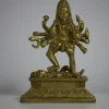 Best Sale Kali - Hinduisk ikon i gjuten mässing - Mycket dekorativ figur 105mm Fint skick Ikoner & Religiøse Genstande