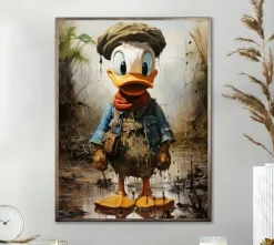 Tradera Kalle Anka Canvas Poster Inredning 40x30 cm| Plakater