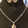Tradera Karl Laine, halsband, örhängen, silver> Smykkesæt