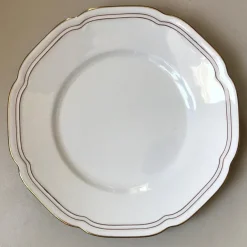 Sale Karlskrona Assiett, Sverige, dekorkant i rött och guld Keramik & Porcelæn, Svensk