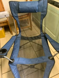 Tradera 150kg vikbar campingstol med mugghållare och förvaringsväska, justerbar vilstol| Møbler