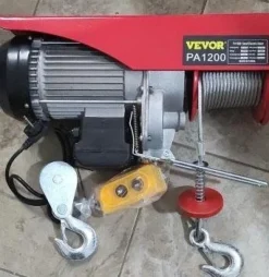 Hot 1200Kg 2000W elektrisk vinschkran med trådbunden fjärrkontroll, med skydd Maskiner