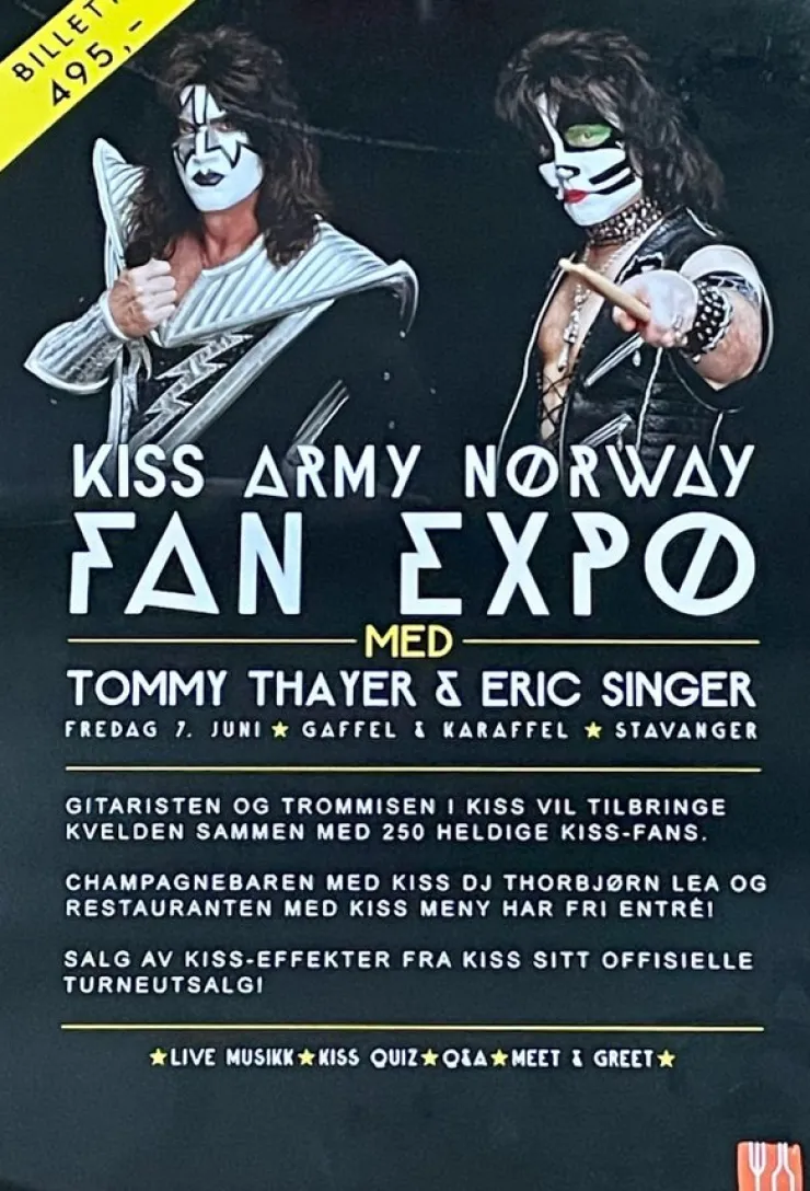 Tradera Kiss Army Norway Fan Expo - Affisch (Tommy Thayer & Eric Singer)| Musikplakater