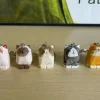 Clearance Kitten handmade wood carving keychain-5 Style Nøgleringe & Nøgleetuier