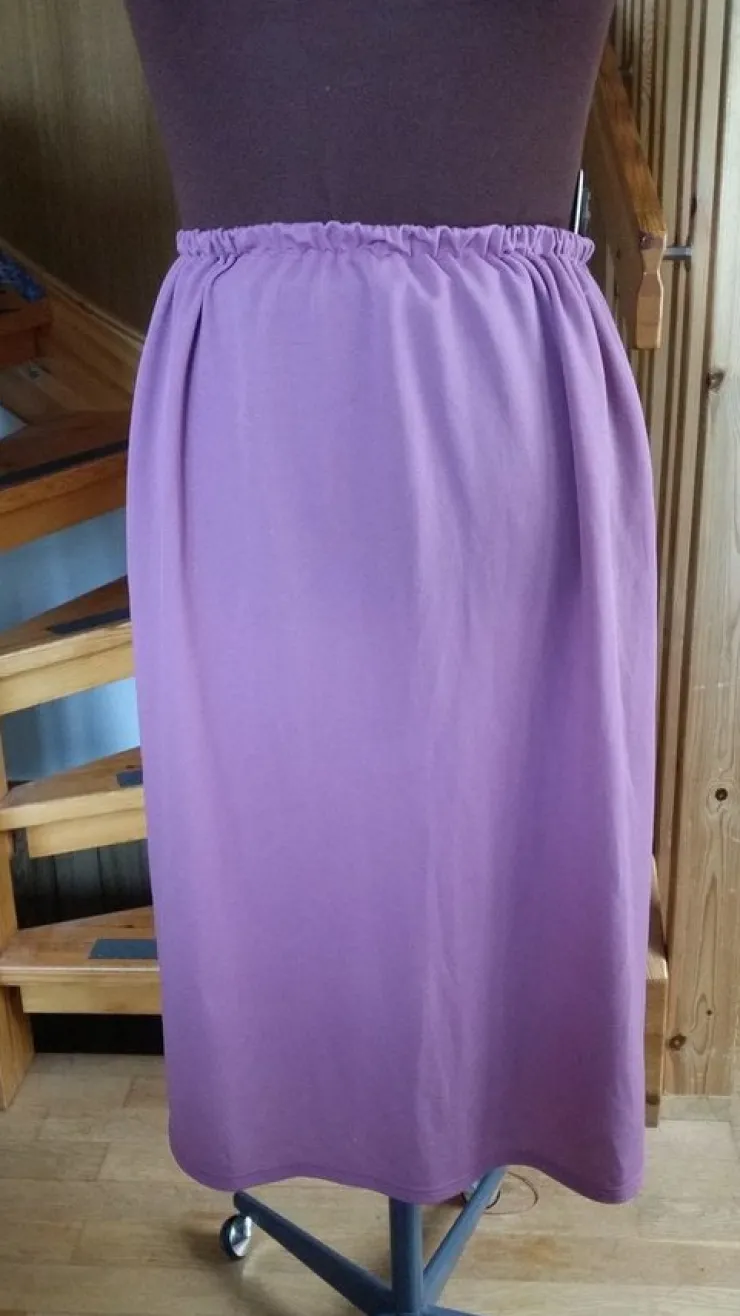 Tradera kjol GAMMALROSA syntet resårmidja> Dametøj