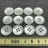Tradera Knappar, knapp, plast, vit, pärlemorliknande, 4 hål, 12 st, 19 mm| Syning & Strik