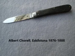 Tradera Kniv, fällkniv, Eskilstuna. Albert Chorell 1876-1888.> Knive & Sværd