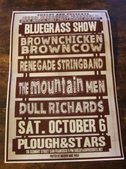 Tradera KONSERTPOSTER / HSB Afterparty 2012 /Dull Richards /The Mountain Men / BLUEGRASS| Musikplakater