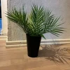 Tradera Konstgjord Palm i svart kruka| Kunstige Planter