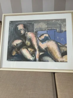 Tradera Konsttryck konst tavla litografi numrerad sensuellt motiv av Anette Englund| Anden Kunst