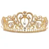 Store kristall bröllop hår krona tiara Bryllupstilbehør