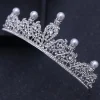 Clearance Kristall CZ bröllop hår krona tiara Bryllupstilbehør