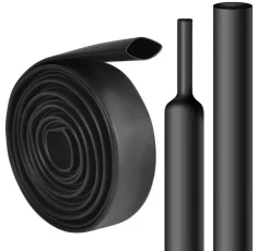Flash Sale Krympslang svart, 5st x 1 meter, 12mm > 4mm, krymper 3:1, hobby, fritid, hemma El-installation