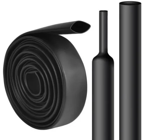 Flash Sale Krympslang svart, 5st x 1 meter, 12mm > 4mm, krymper 3:1, hobby, fritid, hemma El-installation