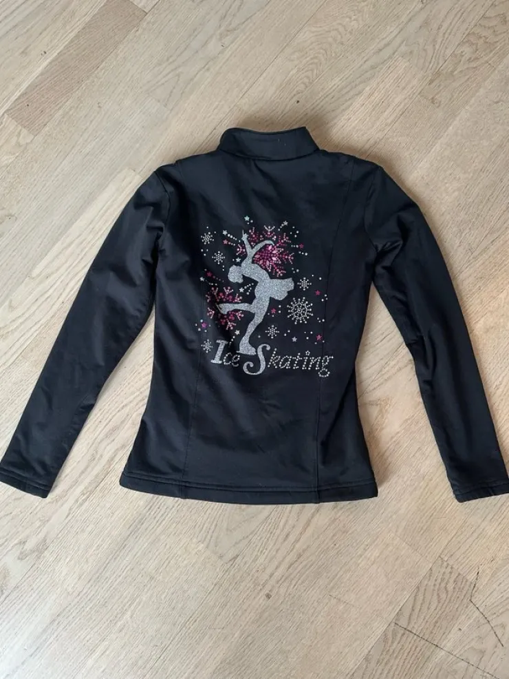 Tradera K-Skate svart fodrad jacka, storlek 8> Kunstskøjteløb