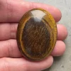 Tradera Äkta Tigeröga Ädelsten Samlarobjekt, Handsten, Palmstone 34g> Ædelsten
