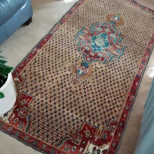 Cheap Äkta Vintage matta ca: 250x110 cm - 100% ull - Tvättad & Fräsch - Pris garanti Gulvtæpper