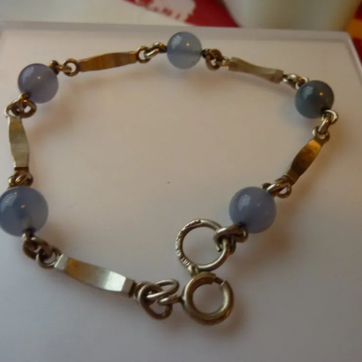Tradera Äkta vintage sterling silver armband blå stenar design ARVO SAARELA AMS> Armbånd