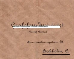 Tradera Kuvert från Grafofon-Institutet i Stockholm från tidigt 1900-tal Gustaf Dacker> Kuverter & Brevpapir