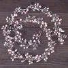 Best Sale Kvinnor hårband bröllop diadem blad pärla kristall Bryllupstilbehør