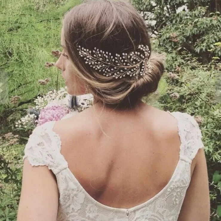Best Kvinnor hårband bröllop diadem pärla Bryllupstilbehør