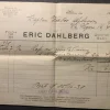 Tradera Kvitto från Eric Dahlberg elektrisk radio i Kalmar 1938> Fragtsedler & Fakturaer