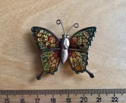 Tradera Kylskåpsmagnet ”Fjäril gröngul> Magneter