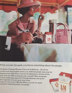 Tradera L & M Cigarettes (reklamannons) från 1966> Tobakiana